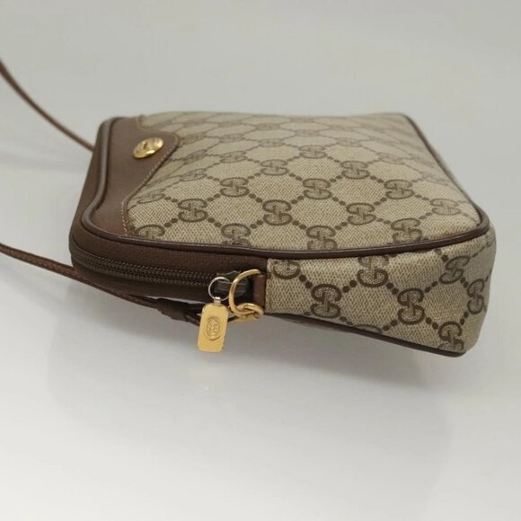 GUCCI GG Supreme Shoulder Bag PVC Beige Gold 97 02 068 Auth BA3641 - Picture 6 of 16